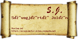 Sövegjártó Jolán névjegykártya